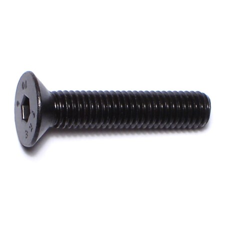 Midwest Fastener M10-1.50 Socket Head Cap Screw, Flat, Black Oxide Steel, 25 mm Length, 8 PK 76025